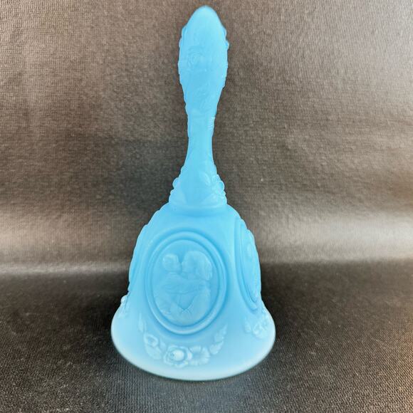 Fenton Other - Vintage Fenton Blue Satin Glass Bell Mother & Child No Clapper